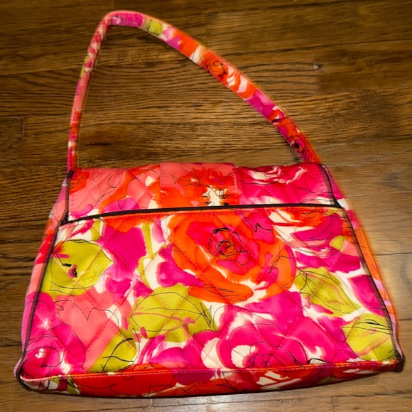 Vera Bradley Rare ELEANOR ROSE Classic Handbag/Clutch Purse 11”x 7”x 2” - Picture 3 of 5